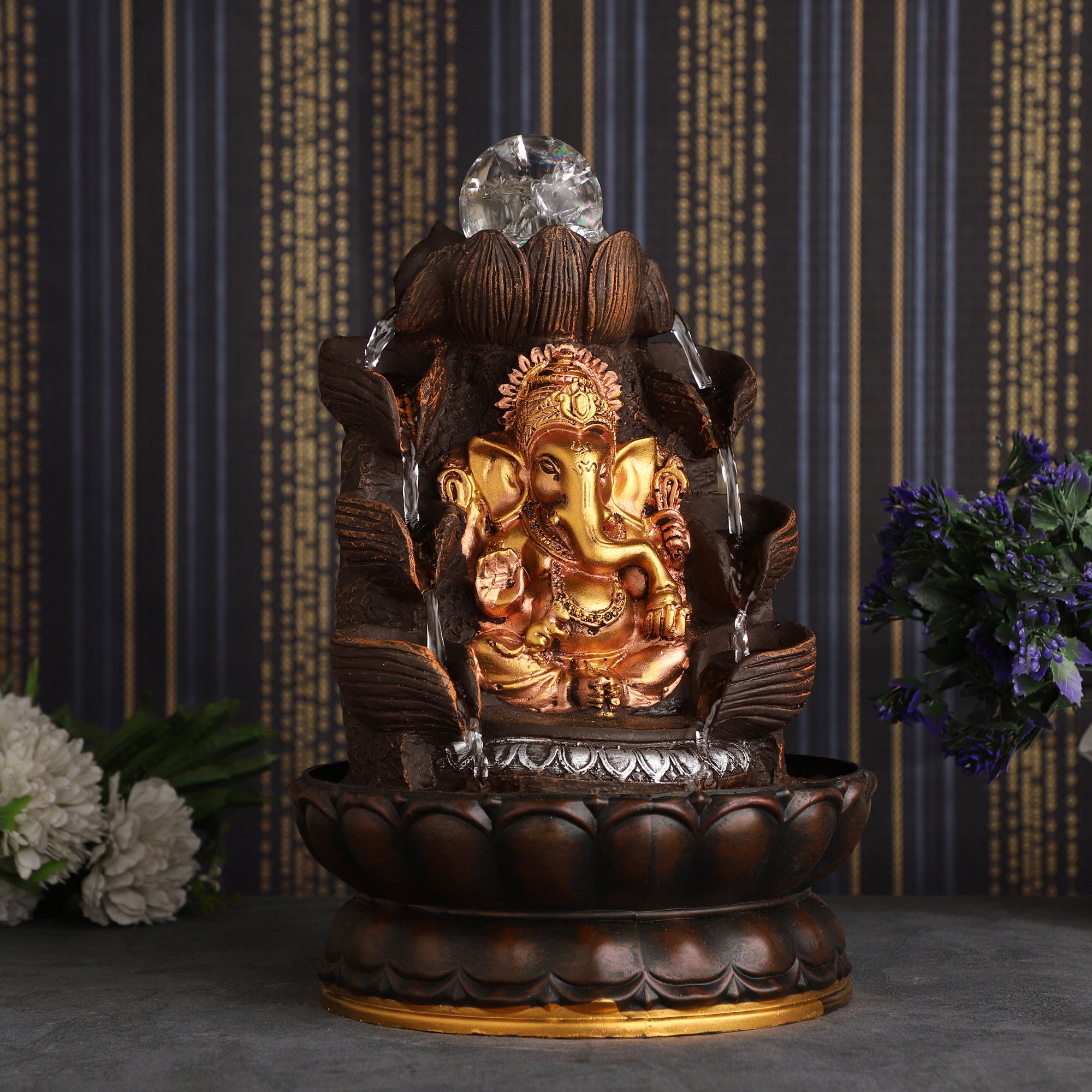 Ganesh Fountain Incense Cone Decorative Showpiece