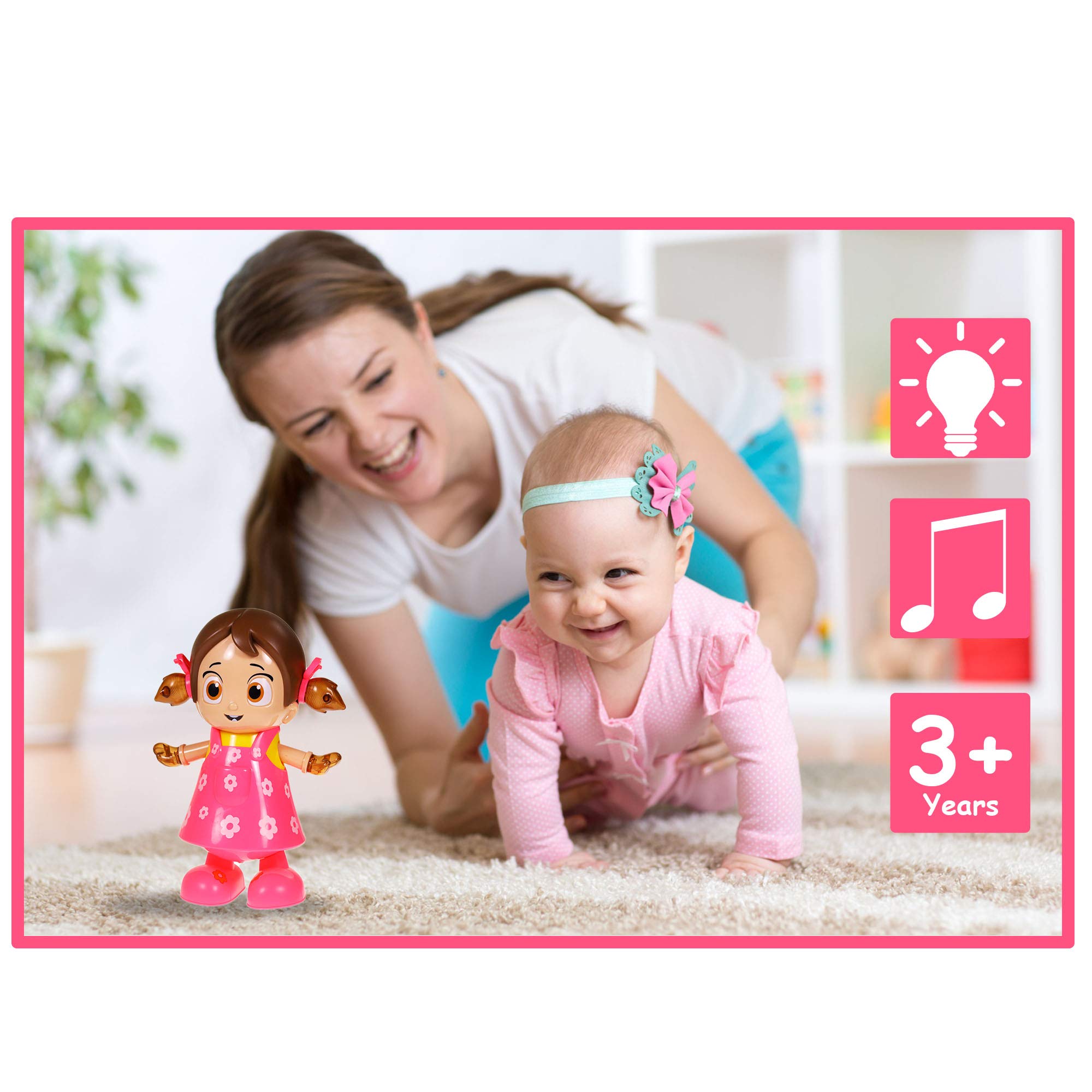 NVF Dancing Girl Toy with 3D Lights and Music, Musical Dance Girl Doll Toy for Kids (Dance Girl) 15% off