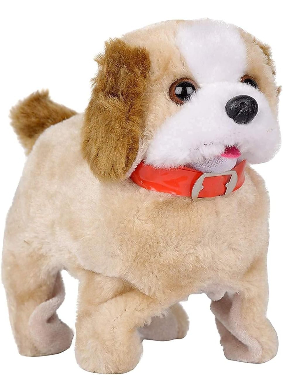 Techno Hight Barking, Waging Tail, Walking and Jumping Puppy, Battery Operated Back Flip Jumping Dog with Sound and Music Best Gift for Toddlers and Kids
