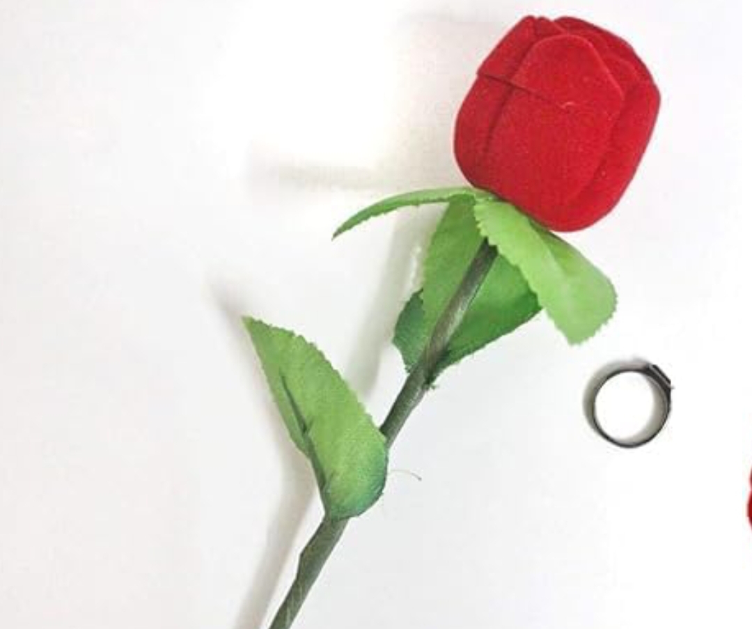 Love Gift for Girlfriend, Boyfriend Red Rose Ring Gift Box for Valentines Day Rose Day Propose Day Proposal Gift
