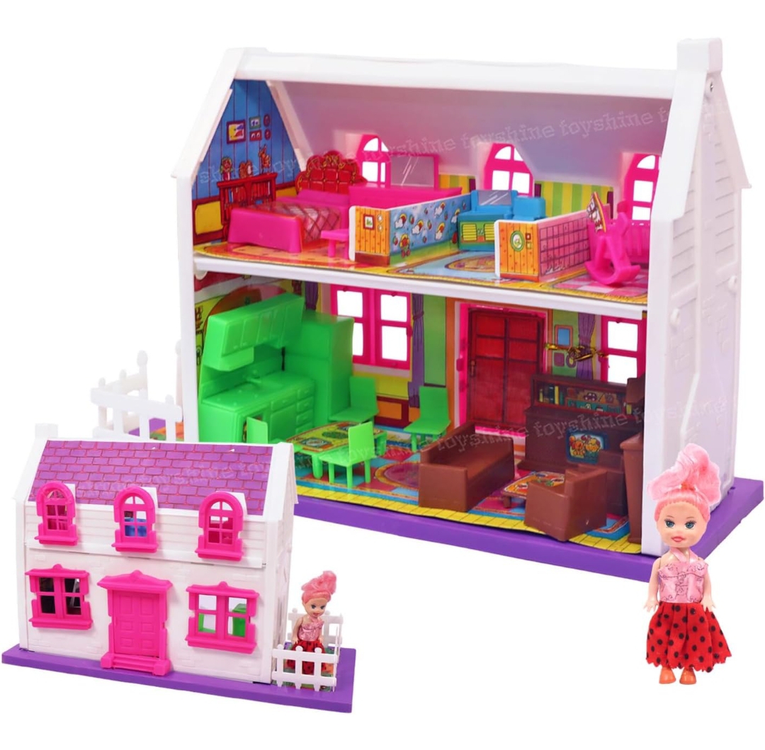 Toyshine Naira's Home Sweet Dream DIY Doll House with 1 Doll and Furniture, Accessory