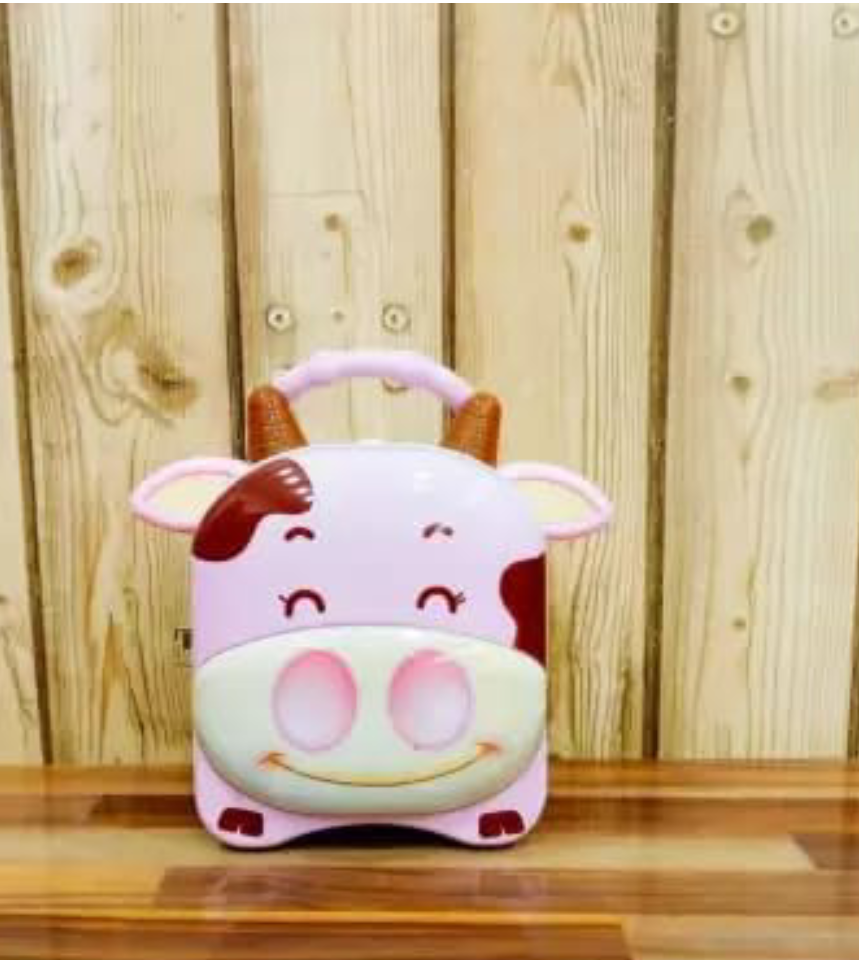 RidhimaArt Piggy Bank for Kids, Money Saving Tin Coin Bank with Lock and Key Cow Print Piggy Bank, Coin Box for Kids