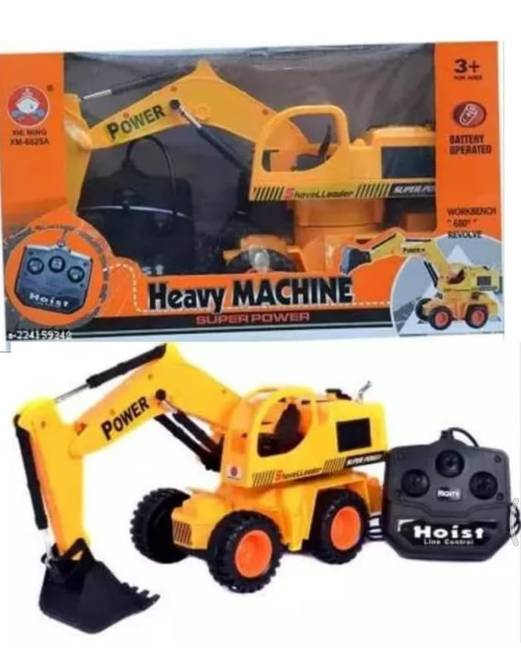 FunVilla Construction Forward Reverse 2 Way Super Speed Remote Control JCB Truck Toy, Yellow