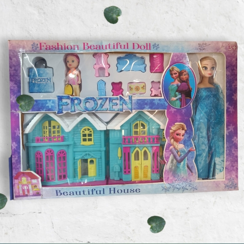 "Frosty Fantasy Palace: The Grand Frozen House Dollhouse"